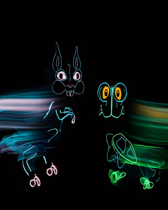 "Tortoise and the Hare" with electroluminescent wire costumes by Lightwire Theater Company
